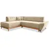 Image de Dazzling Daisy canapé d'angle 6pl convertible, beige Dazzling Daisy