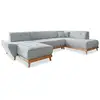 Image de Dazzling Daisy canapé d'angle 8pl droite, convertible, gris clair Dazzling Daisy