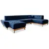 Image de Dazzling Daisy canapé d'angle 8pl droite, convertible, bleu marine Dazzling Daisy
