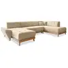 Image de Dazzling Daisy canapé d'angle 8pl droite, convertible, beige Dazzling Daisy