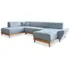 Image de Dazzling Daisy canapé d'angle 8pl gauche, convertible, bleu clair Dazzling Daisy