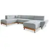 Image de Dazzling Daisy canapé d'angle 8pl gauche, convertible, gris clair Dazzling Daisy