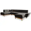 Image de Dazzling Daisy canapé d'angle 8pl gauche, convertible, anthracite Dazzling Daisy