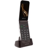 Image de Téléphone Clapet Senior Double Écran Autonomie 7 Jours Socle De Charge Marron Myphone
