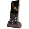 Image de Téléphone Senior Touches Mémoires Autonomie 18 Jours Socle De Charge Marron Myphone