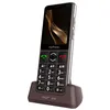 Image de Téléphone Senior touches mémoires Autonomie 18 jours socle de charge myPhone Marron
