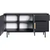 Image de Selsey viviaro - commode - 154 cm avec trois tiroirs - noir Viviaro