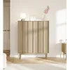Image de Commode haute à deux portes - NEKSTO - 100 cm - couleur de bois chêne huilé