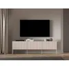 Image de Meuble TV debout avec façades cannelées - DERRIVA - 170 cm - beige clair
