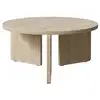 Image de Selsey preffines - table basse ronde - 85 cm - aspect bois clair Preffines