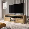 Image de Meuble tv / meuble de salon - LAKSA - 140 cm - effet chêne wotan - sans led