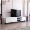 Image de Meuble tv - GALHAD - 175 cm - blanc mat / blanc brillant - éclairage led