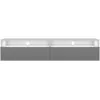 Image de Selsey - Meuble Tv Rednaw - 140 Cm - Blanc Mat / Gris Brillant Avec Led