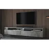 Image de Meuble TV - SELSEY - REDNAW - 180 cm - gris béton - avec LED