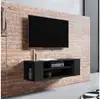 Image de Meuble tv - weri - 100 cm - noir - style moderne