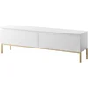 Image de Selsey - Meuble Tv Debout Bemmi - 150 Cm - Blanc Avec Pieds Dorés