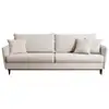 Image de Selsey volio - canapé - 221 cm - trois places velours hydrophobe - beige - pieds noirs