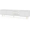 Image de Selsey - Meuble Tv Bello - 175 Cm - Blanc Avec Pieds Dorés