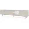 Image de Selsey bello - meuble tv - 175 cm - façade à lamelles - taupe (gris-beige)