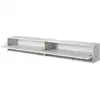 Image de Selsey mirrgo - meuble tv - 200 cm - marbre blanc avec insert d'or