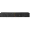 Image de Selsey bisira - meuble tv - 200 cm - en marbre noir avec insert doré