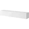 Image de Selsey - Meuble Tv Suspendu Veldio Façade Fresée - 175 Cm - Blanc