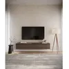 Image de Meuble TV 2 portes -suspendu - BEMMI- 175 cm - noyer du Wisconsin
