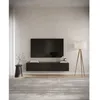 Image de Meuble TV 2 portes -suspendu - BEMMI- 150 cm - noir