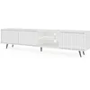 Image de Selsey - Meuble Tv Bello - 175 Cm - Blanc Avec Pieds Noirs