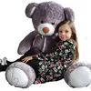Image de Nounours En Peluche Énorme Teddy Bear 75+85 Gris