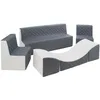 Image de Ensemble de meubles en mousse : 2 chaise Canapé et fauteuil blanc gris