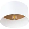 Image de Plafonnier Tissu Blanc/marron Clair E27 1 Telesto
