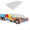 Image de Lit enfant MONSTER TRUCK sommier avec matelas 160x80 cm