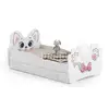 Image de Lit simple enfant pink cat 160 + tiroir de rangement avec matelas PINK CAT 160 + SZU