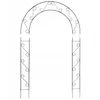 Image de KADAX Arche de jardin en acier Pergola pour plantes grimpantes roses arc-en-ciel 160 cm hauteur 240 cm