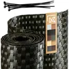 Image de KADAX Ruban de clôture vert pour panneaux de clôture 19 cm 255 m Couverture de clôture