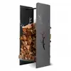 Image de Kadax support à bûches pour bois de chauffage, métal, 90 cm, étagère, grande, bibliothèque solide