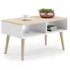 Image de Table basse scandinave SANDI - naturel / blanc Table basse SANDI