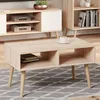 Image de Table basse scandinave chêne sonoma avec pieds en bois   L 90 x P 50 x H 55 cm   SANDI