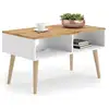 Image de Table basse scandinave SANDI blanc / naturel Table basse SANDI
