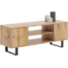 Image de Meuble tv focus chêne doré, pieds métal loft FOCUS rtv cabinet