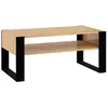 Image de Table basse en chêne avec étagère Nuka F Noir 110 x 60 cm