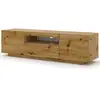 Image de Aura meuble tv bas universel 150 cm à suspendre ou à poser tv ou buffet hifi (chêne artisan sans led)
