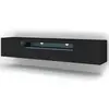 Image de Meuble Tv Aura 200 Noir Mat Led