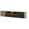 Image de Meuble TV Auris 200 cm chêne artisan / noir mat