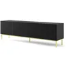Image de Meuble TV Ravenna B 200 cm 4D noir mat avec cadre