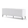 Image de Meuble TV - AC-DÉCO - Ravenna - 3 portes en bois - Finition mat - Noir - L 150 x P 42 x H 56 cm