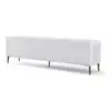Image de Meuble Tv Ravenna Avec 4 Portes En Bois Et Pieds Noirs - Blanc Mat - L 200 X P 42 X H 56 Cm