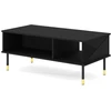 Image de Table Basse Design "woody" - Noir - L 110 X L 55 Cm