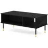 Image de Table basse - AC-Déco - Woody - Noir - L 110 x l 55 cm - Design contemporain - A monter soi-même